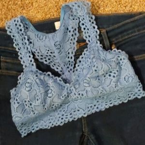 Aerie Blue Lacey Bralette . Size S